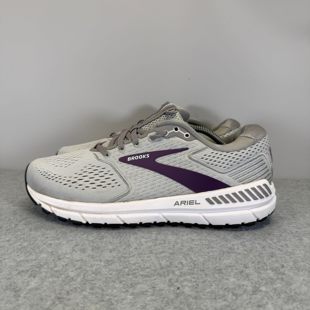 Brooks Ariel 20 Womens Shoes Size 10.5 Grey Purple Running Sneakers 1203151B009